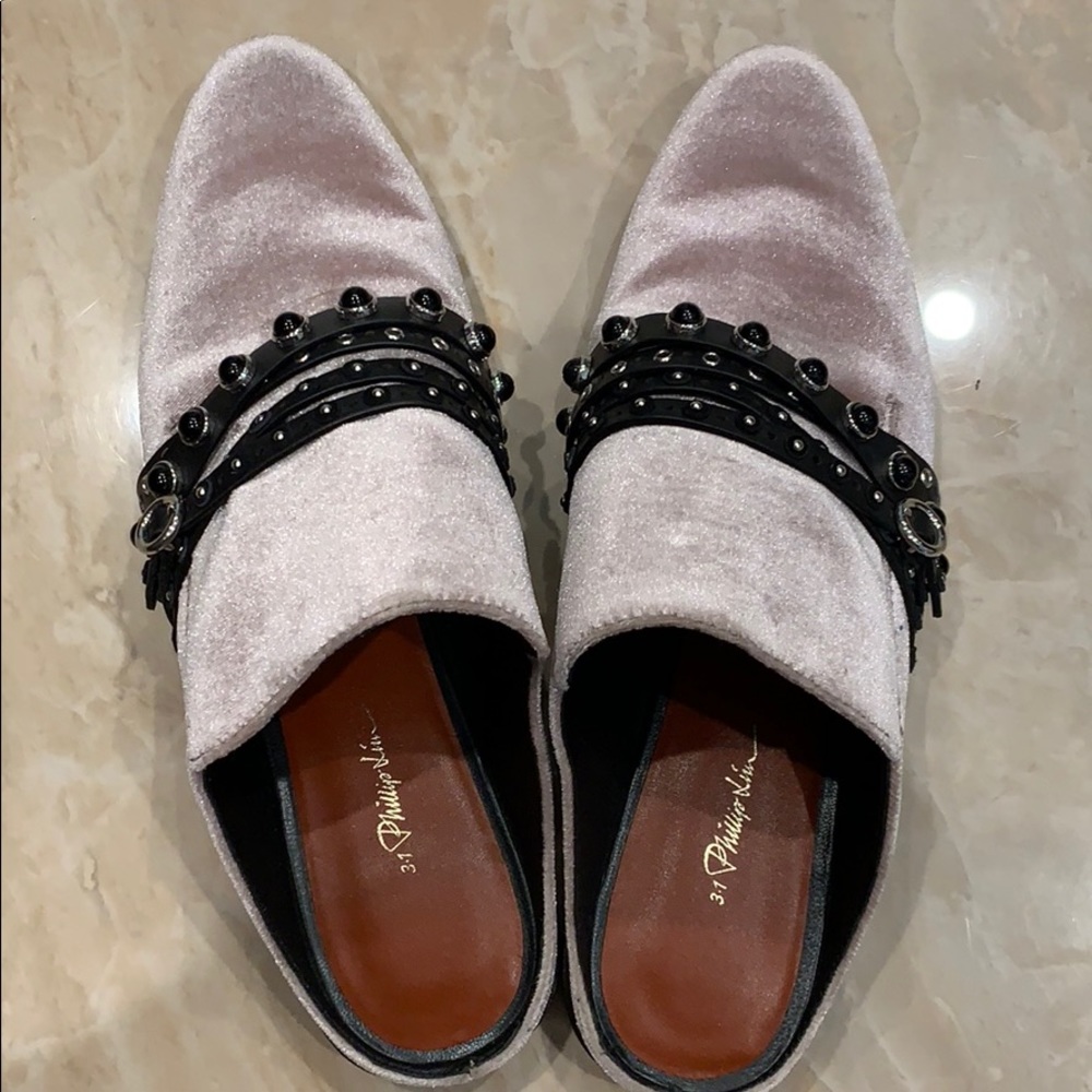 3.1 Phillip Lim pink velvet mules - Picture 3 of 8